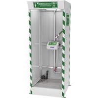Cabine de douche d'urgence et douche oculaire/faciale couverte avec pompe de puisard Nuna Depot Inc.