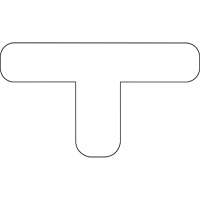 Formes pour le marquage des planchers, T, 9,5" lo x 6,5" la, Blanc, Vinyle Nuna Depot Inc.