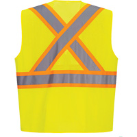 Veste de s&eacute;curit&eacute; &agrave; bandes contrastantes, Jaune lime haute visibilit&eacute;, Petit, Polyester Nuna Depot Inc.