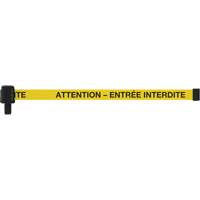 Banni&egrave;re PLUS, Attention - Entr&eacute;e Interdite, 15', Ruban Noir et jaune Nuna Depot Inc.