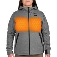 M12 Heated Hoodie with Battery, Women's, Medium, Grey, Poly-Cotton Nuna Depot Inc.