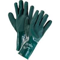 Double Dipped Green Gloves, 12" L, PVC, Cotton Jersey Inner Lining, 70-mil Nuna Depot Inc.
