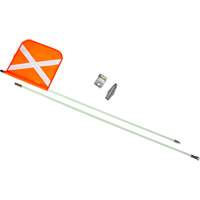 Tige de s&eacute;curit&eacute; robuste, Fixation Filet&eacute;, Hauteur 8', Orange avec X r&eacute;fl&eacute;chissant Nuna Depot Inc.