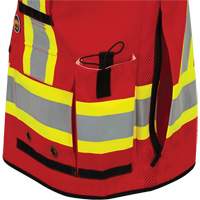 6678 High-Visibility Antimicrobial Mesh-Back Surveyor Vest, Red, Small, Polyester Nuna Depot Inc.