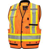 6680 High-Visibility Antimicrobial Mesh-Back Surveyor Vest, High Visibility Orange, Small, Polyester Nuna Depot Inc.