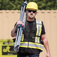 6679 High-Visibility Antimicrobial Mesh-Back Surveyor Vest, Black, Small, Polyester Nuna Depot Inc.