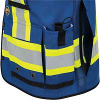 6681 High-Visibility Antimicrobial Mesh-Back Surveyor Vest, Royal Blue, Small, Polyester Nuna Depot Inc.