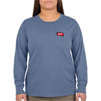 T-shirt &agrave; manches longues avec poches GRIDIRON, Femmes, T-petit, Bleu Nuna Depot Inc.
