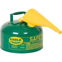 Safety Can for Combustibles with Funnel, Type I, Galvanized Steel, 2.5 US gal., Green, FM Approved/UL/ULC Listed Nuna Depot Inc.