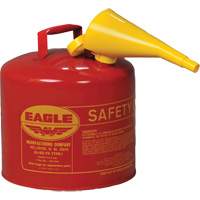 Safety Can for Flammables with Funnel, Type I, Galvanized Steel, 5 US gal., Red, FM Approved/UL/ULC Listed Nuna Depot Inc.