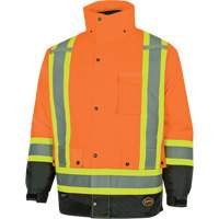 Parka de s&eacute;curit&eacute; d'hiver imperm&eacute;able 7-en-1 5056 Pioneer Yukon, Polyester, Noir/Orange haute visibilit&eacute;, T-petit Nuna Depot Inc.