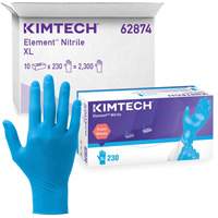Gants d'examen Kimtech Element, T-petit, Nitrile, 3,2 mils, Sans poudre, Bleu, Classe 2 Nuna Depot Inc.