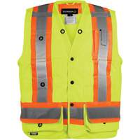 Veste haute visibilit&eacute; pour arpenteur, Orange haute visibilit&eacute;, Petit, Polyester Nuna Depot Inc.