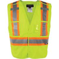 Gilet haute visibilit&eacute; &agrave; d&eacute;tachement rapide en 5 points, Orange haute visibilit&eacute;, Moyen/Petit, Polyester Nuna Depot Inc.