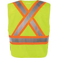 Gilet haute visibilit&eacute; &agrave; d&eacute;tachement rapide en 5 points, Orange haute visibilit&eacute;, Moyen/Petit, Polyester Nuna Depot Inc.