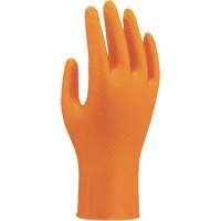 Gants jetables haute visibilit&eacute; 709HVO, 7/Petit, Nitrile, 8 mils, Sans poudre, Orange Nuna Depot Inc.