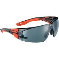 RUSH+ 2.0 M/L Safety Glasses with Black & Red Frame, Smoke Lens, Anti-Fog/Anti-Scratch, ANSI Z87+ Nuna Depot Inc.