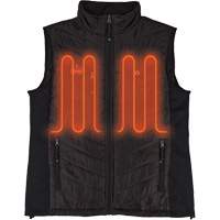 N-Ferno&reg; Rechargeable Heated Vest with Battery Power Bank, Men's/Unisex/Women's, Small, Black Nuna Depot Inc.