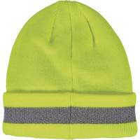 N-Ferno&reg; Reflective, Cuffed Rib Knit Winter Hat, Acrylic Lining, One Size, High-Visibility Lime Green Nuna Depot Inc.