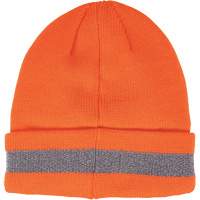 N-Ferno&reg; Reflective, Cuffed Rib Knit Winter Hat, Acrylic Lining, One Size, Orange Nuna Depot Inc.