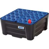 Black & Blue Spill Containment Tray with Grate, 15.8" L x 15.8" W x 7.1" H, 5.3 US gal. Spill Capacity Nuna Depot Inc.