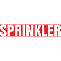 "Sprinkler" Pipe Marker, Self-Adhesive, 1" H x 8" W, White on Red Nuna Depot Inc.