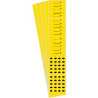 "Blank °F" Pipe Markers, Self-Adhesive, 2-1/4" H x 14" W, Black on Yellow Nuna Depot Inc.