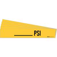 "PSI" Pipe Marker, Self-Adhesive, 2-1/4" H x 14" W, Black on Yellow Nuna Depot Inc.