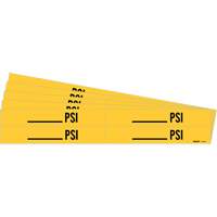 "Blank PSI" Pipe Markers, Self-Adhesive, 1-1/8" H x 7" W, Black on Yellow Nuna Depot Inc.