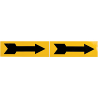 Arrow Pipe Marker, Self-Adhesive, 2-1/4" H x 7" W, Black on Yellow Nuna Depot Inc.