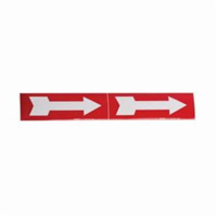 Arrow Pipe Markers, Self-Adhesive, 2-1/4" H x 7" W, White on Red Nuna Depot Inc.