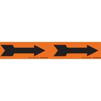 Arrow Pipe Markers, Self-Adhesive, 2-1/4" H x 7" W, Black on Orange Nuna Depot Inc.