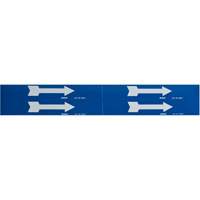 Arrow Pipe Markers, Self-Adhesive, 1-1/8" H x 7" W, White on Blue Nuna Depot Inc.