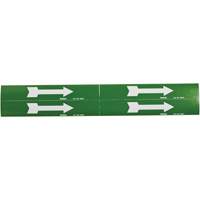 Arrow Pipe Markers, Self-Adhesive, 1-1/8" H x 7" W, White on Green Nuna Depot Inc.