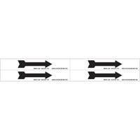 Arrow Pipe Marker, Self-Adhesive, 1-1/8" H x 7" W, Black on White Nuna Depot Inc.