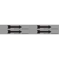 Arrow Pipe Marker, Self-Adhesive, 1-1/8" H x 7" W, Black on Aluminum Nuna Depot Inc.