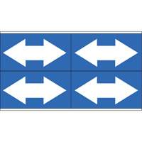 Dual Direction Arrow Pipe Markers, Self-Adhesive, 1-1/8" H x 7" W, White on Blue Nuna Depot Inc.