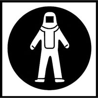 &eacute;tiquettes avec pictogramme Right to Know - Combinaison pleine protection, Vinyle, Feuille, 5/8" lo x 3/4" la Nuna Depot Inc.