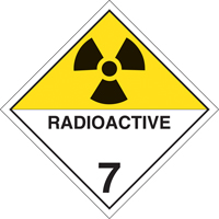Radioactive Materials TDG Placard, Plastic Nuna Depot Inc.