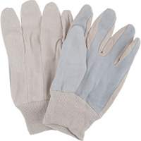 Gants de travail d'usage standard, Grand, Paume en Cuir de vache refendu Nuna Depot Inc.
