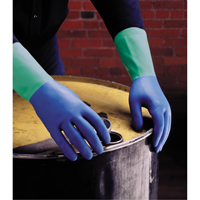 Protector Gloves, Size 6/Small/6.5, 13" L, Nitrile/Rubber Latex, Flock-Lined Inner Lining, 28-mil Nuna Depot Inc.