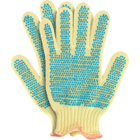 Knit Gloves with Dots, Size Small/7, 7 Gauge, PVC Coated, Kevlar&reg; Shell, ANSI/ISEA 105 Level 2 Nuna Depot Inc.