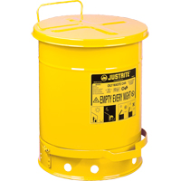 Oily Waste Cans, FM Approved/UL Listed, 14 US gal., Yellow Nuna Depot Inc.