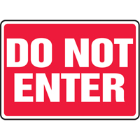 "Do Not Enter" Sign, 7" x 10", Vinyl, English Nuna Depot Inc.