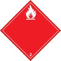 Plaque-&eacute;tiquette TMD pour gaz inflammables, Plastique Nuna Depot Inc.