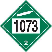 Plaque-&eacute;tiquette TMD 1073 pour gaz ininflammable oxyg&egrave;ne liqu&eacute;fi&eacute;, Plastique Nuna Depot Inc.