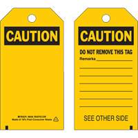 Self-Laminating Safety Tags, Polyester, 4" W x 7" H, English Nuna Depot Inc.