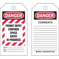 &eacute;tiquettes Confined Space, Polyester, 3" la x 5-3/4" h, Anglais Nuna Depot Inc.
