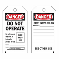 &eacute;tiquettes  Do Not Operate  autoplastifiantes, Polyester, 3" la x 5-3/4" h, Anglais Nuna Depot Inc.