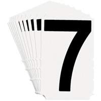&eacute;tiquettes de lettres et chiffres gothiques individuels Quick-Align, 7, 4" h, Noir sur blanc Nuna Depot Inc.